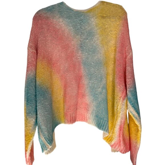 Anthropologie PINCH Rainbow Ombre Open Cardigan Sweater Size M NWT - Picture 2 of 3